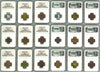 1876 Centennial Mule Tokens Complete 80 Piece Set Ex.Tanenbaum Collection.